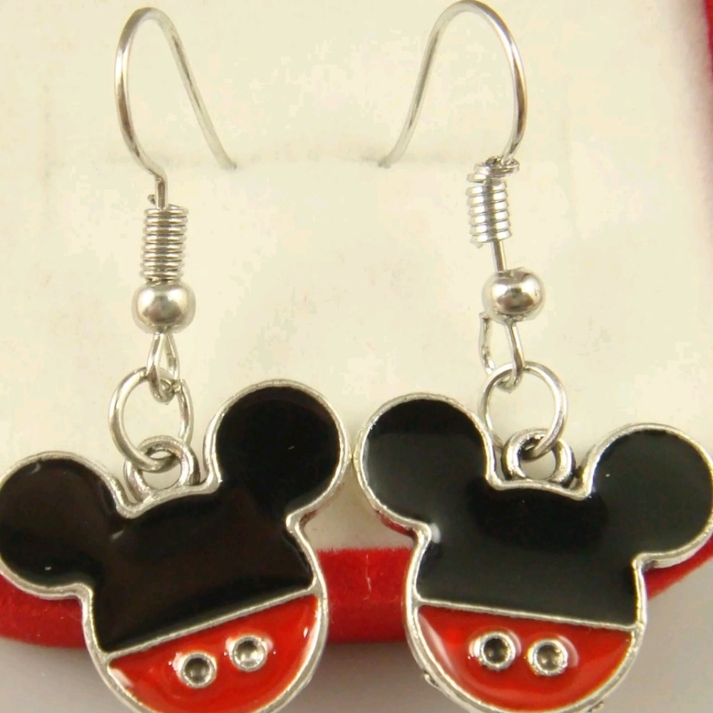 🐭 Mickey Mouse .925 Silver Plated Hook hand paint